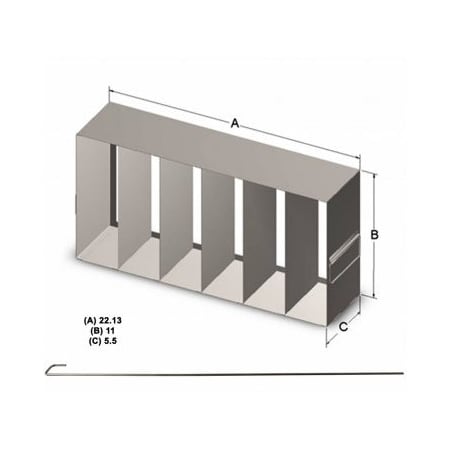 Custom Biogenic Freezer Rack, Upright, 96/384 Plates, 22x5 1/2x11 247553-LR